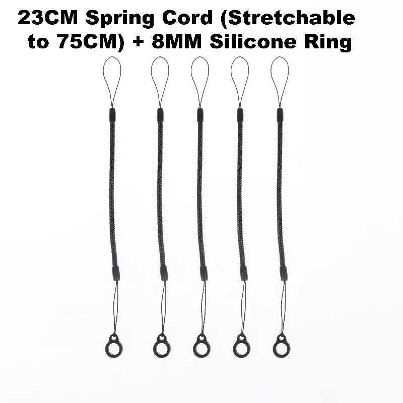 5-Pack Anti-Lost Retractable Pen Lanyards – Spring Cords Pen Safety Lanyard HIP 8mm ring set X5