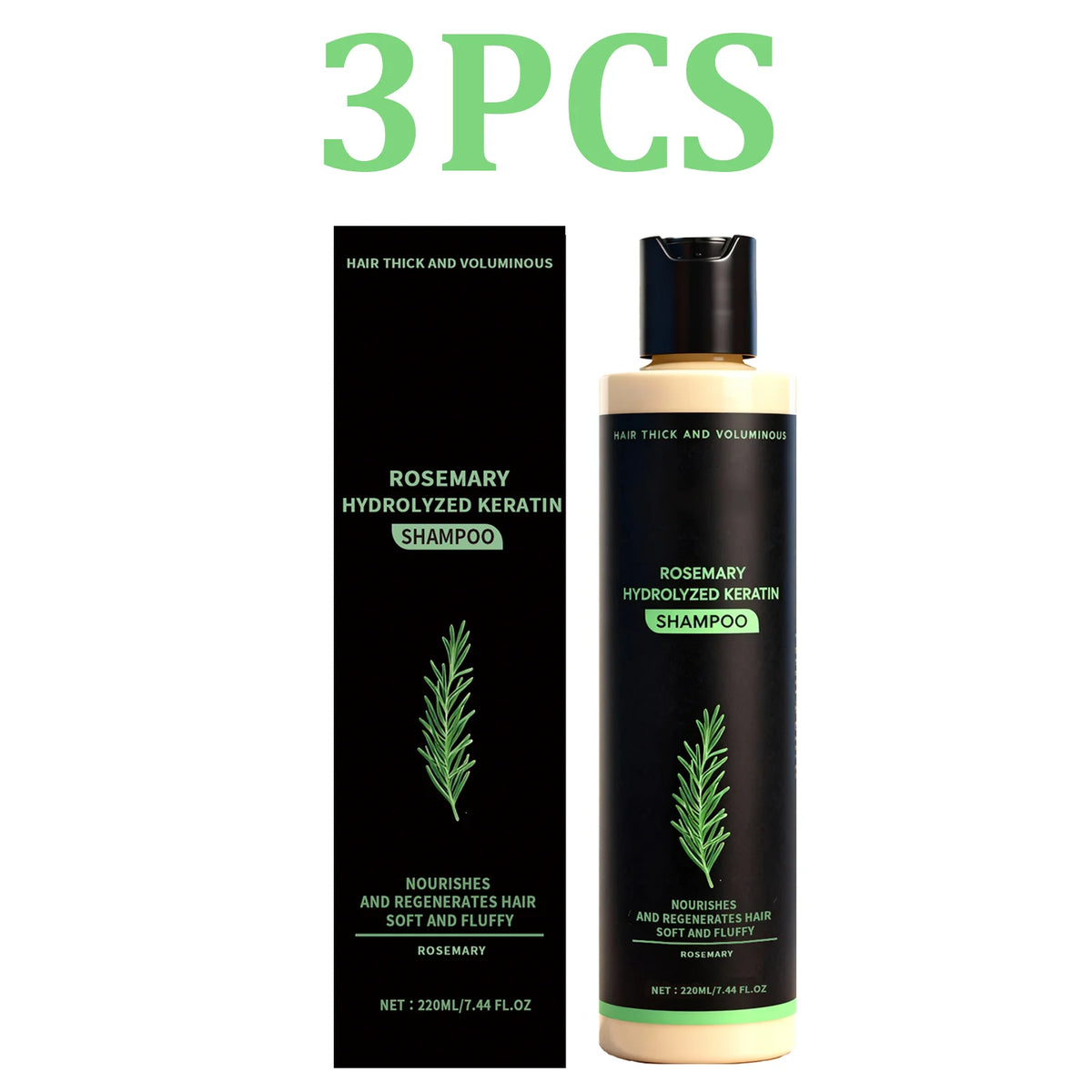 Rosemary Keratin Volumizing Shampoo – Thickening & Scalp Care Volumizing Shampoo HIP 3PCS
