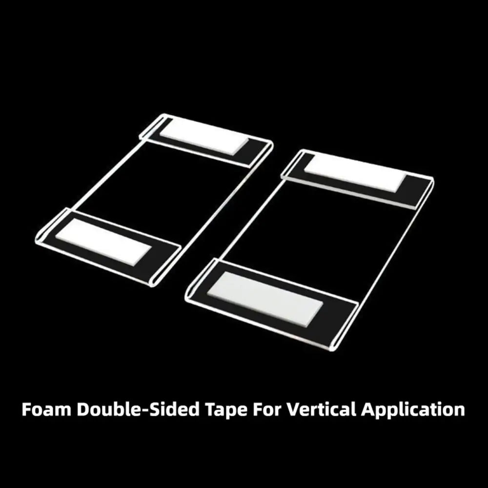 10-Pack Clear Self-Adhesive Price Tag Holders – 5 Sizes Label Sign Holder HIP