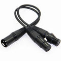 50cm XLR Y-Splitter Cable – 1 Male to 2 Female Balanced Mic XLR Splitter Cable HIP 50cm