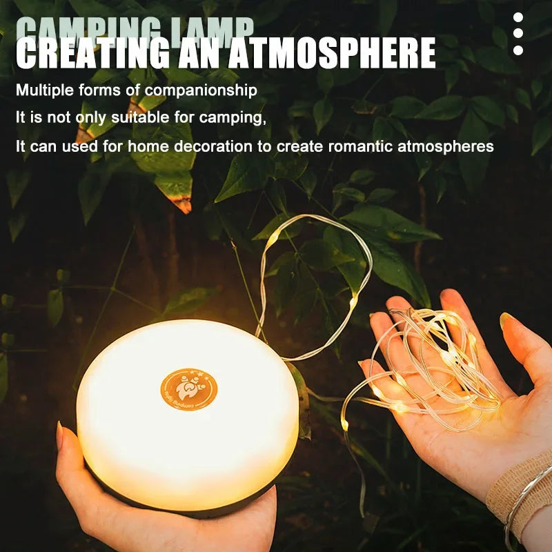 Solar 10M RGB LED Camping String Light with Flashlight Hook Solar Camping String Light HIP