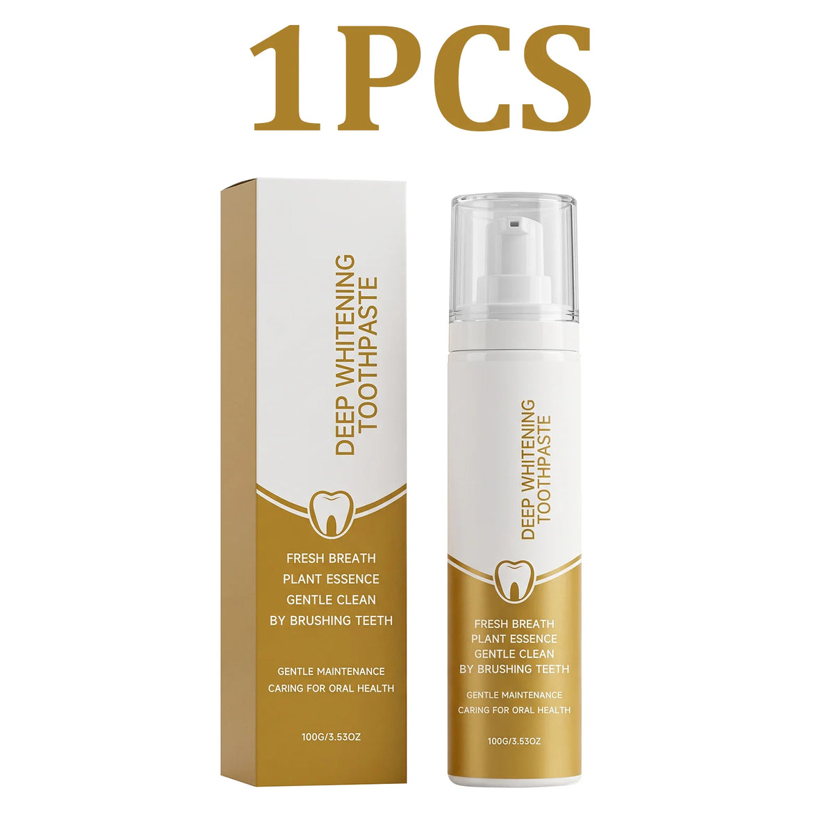 Centella Asiatica Brightening Pump Toothpaste | Fresh Breath Whitening Toothpaste HIP 1PCS