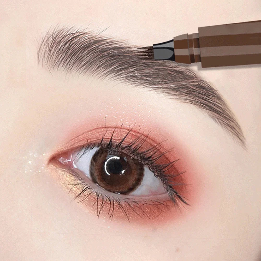 4-Tip Waterproof Eyebrow Pencil – Long-Lasting & Smudge-Free Eyebrow Pencil HIP