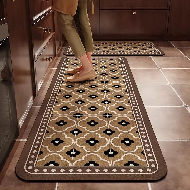 Waterproof Non-Slip PVC Kitchen Rug – Oil-Proof Floor Mat Kitchen Floor Mat HIP GU5793-P 1pc 40x120cm