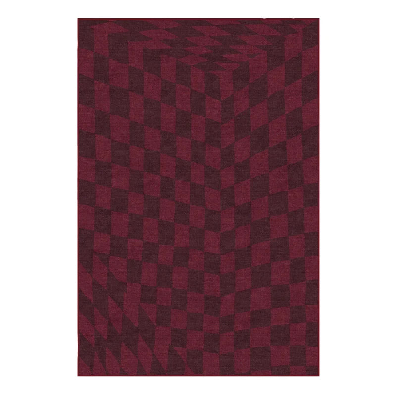 Large Black & White Checkerboard Rug – Soft, Non-Slip & Washable Area Rug HIP GU6638-YZ Customizable size