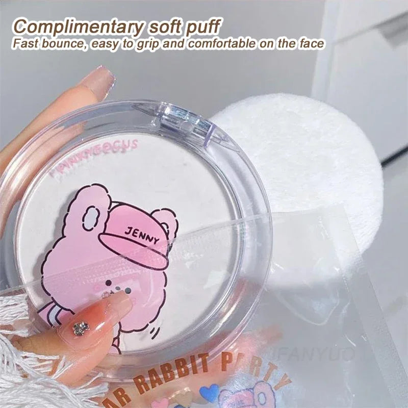 Matte Oil Control Pressed Powder Lightweight Tulle Waterproof Setting Powder Palette Face Fixed Powder Nature Makeup Cosmetics HIP