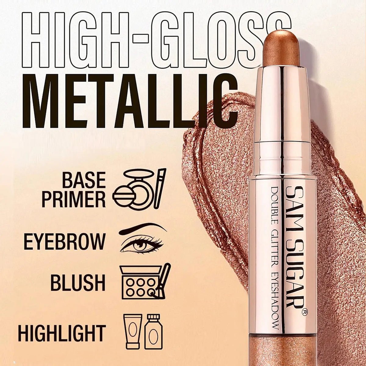 SAM SUGAR 3-in-1 Eyeshadow Highlighter Blush Stick | Waterproof Eyeshadow Highlighter Stick HIP