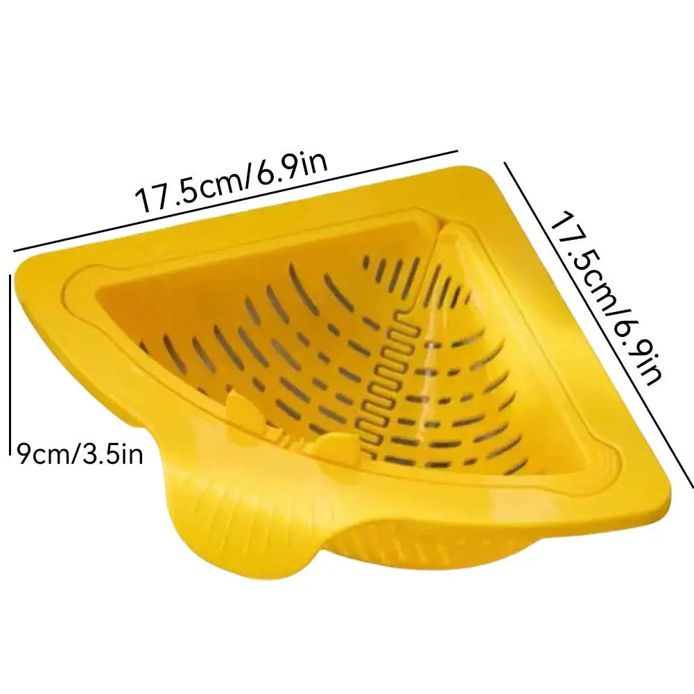 Kitchen Triangular Sink Drain Basket Food Waste Strainer Filter Hanging Corner Vegetable Fruit Colander Sponge Holder Organizer HIP