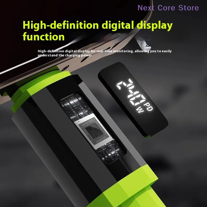240W USB-C to USB-C Fast Charging Cable 1.5m Power Display USB-C Charging Cable HIP