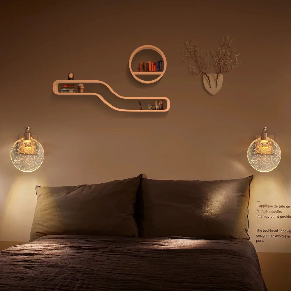 Modern Crystal LED Wall Lamp – Bedroom & Living Room Light Crystal Wall Lamp HIP