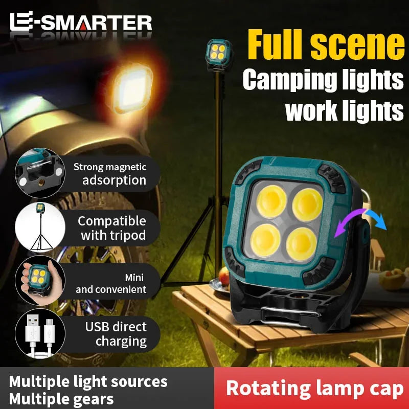 ESMARTER 600-Lumen Rechargeable LED Camping Lantern Flashlight LED Camping Lantern HIP