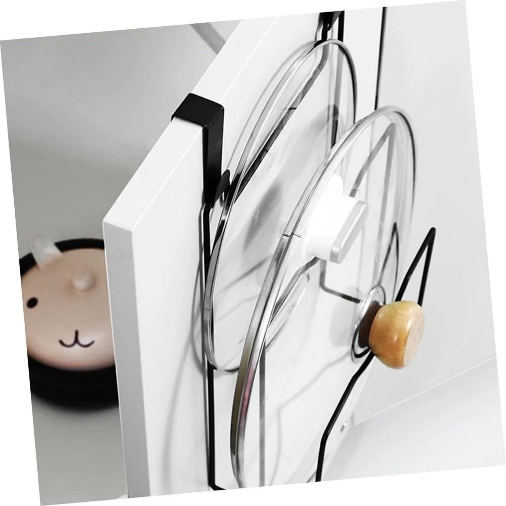 Metal Pot Lid Holder Rack – Space-Saving Kitchen Organizer Pot Lid Rack HIP