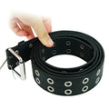 MYMC Punk Chain Belt – Adjustable Grommet Buckle Unisex Punk Chain Belt HIP Black 150cm