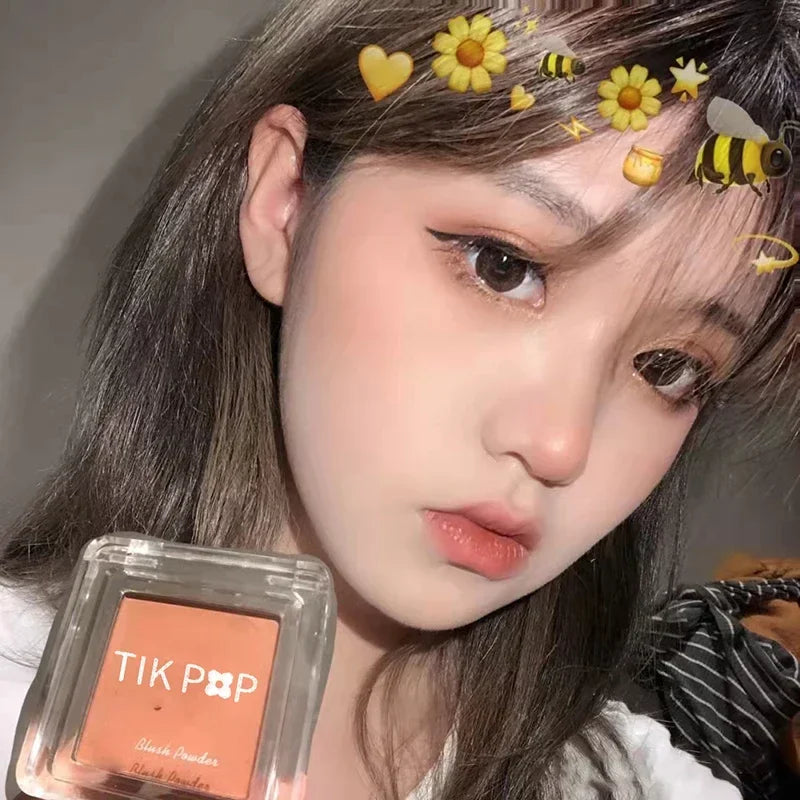 Blush Blueberry Palette Face Mineral Pigment Cheek Blusher Powder Cosmetic Natural Contour Shimmer Highlight Cream Palette HIP