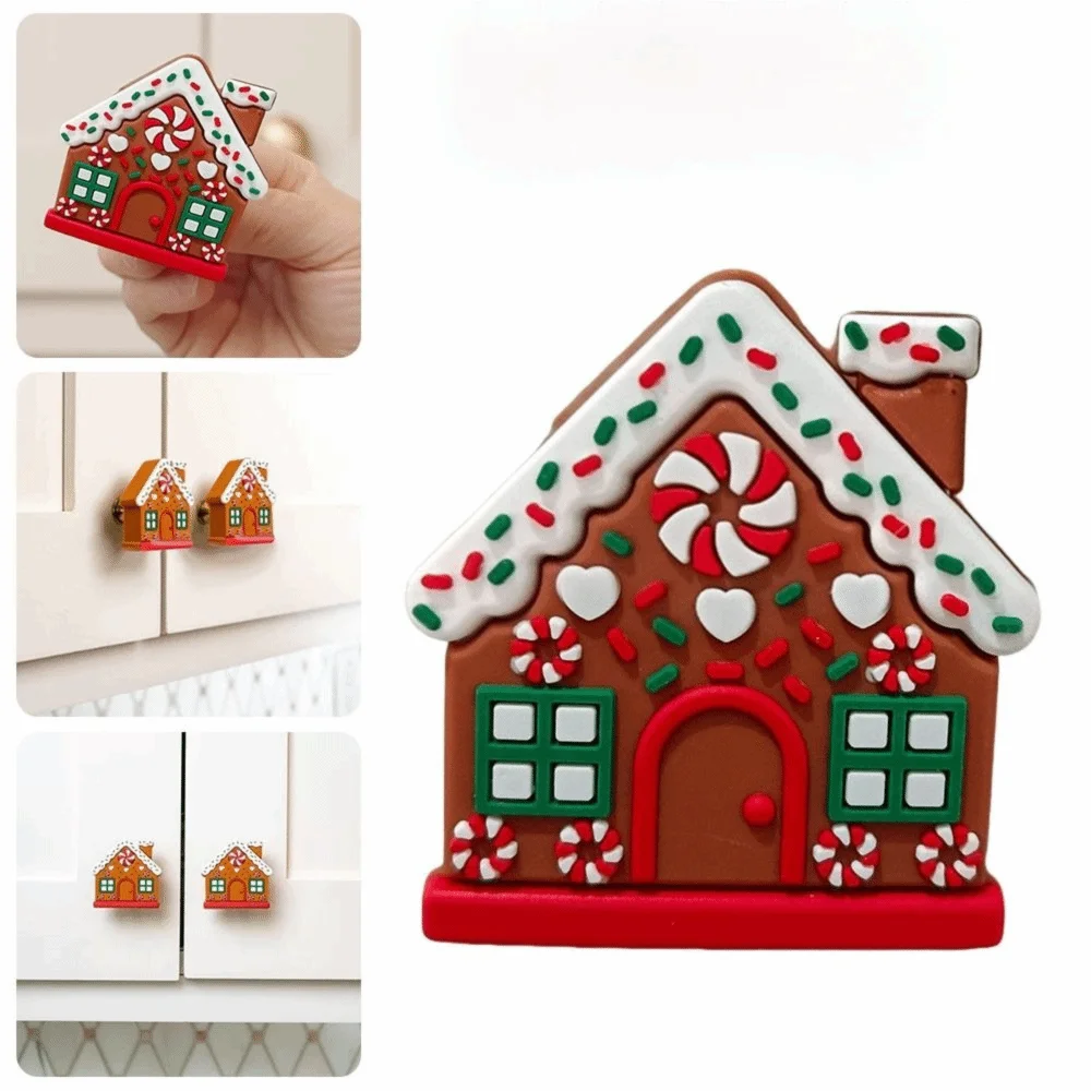 Gingerbread House Christmas Drawer Knob Covers – 1/2 Pack Holiday Knob Covers HIP