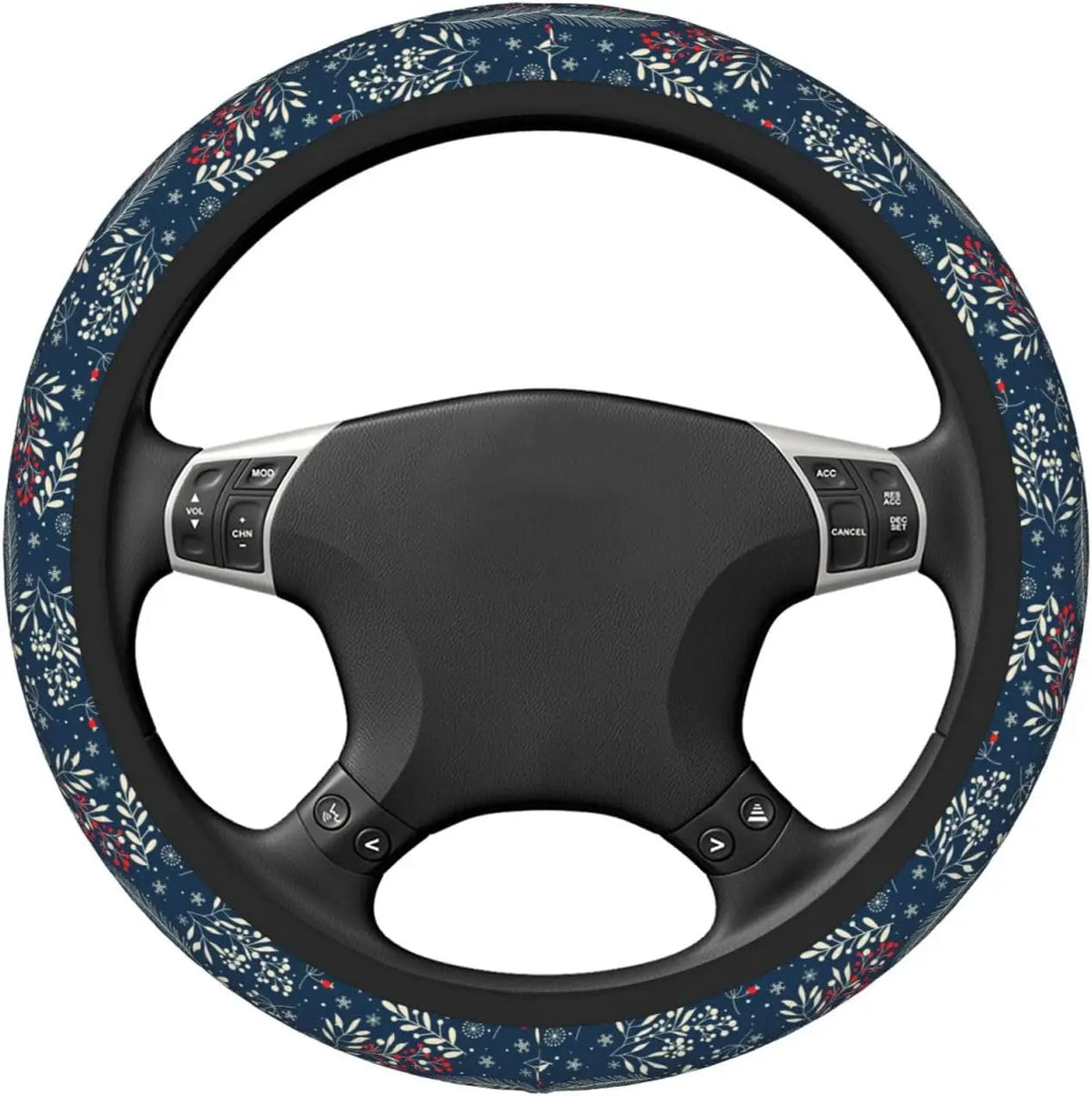 Christmas Snowflake Steering Wheel Cover – Universal Elastic Fit Steering Wheel Cover HIP