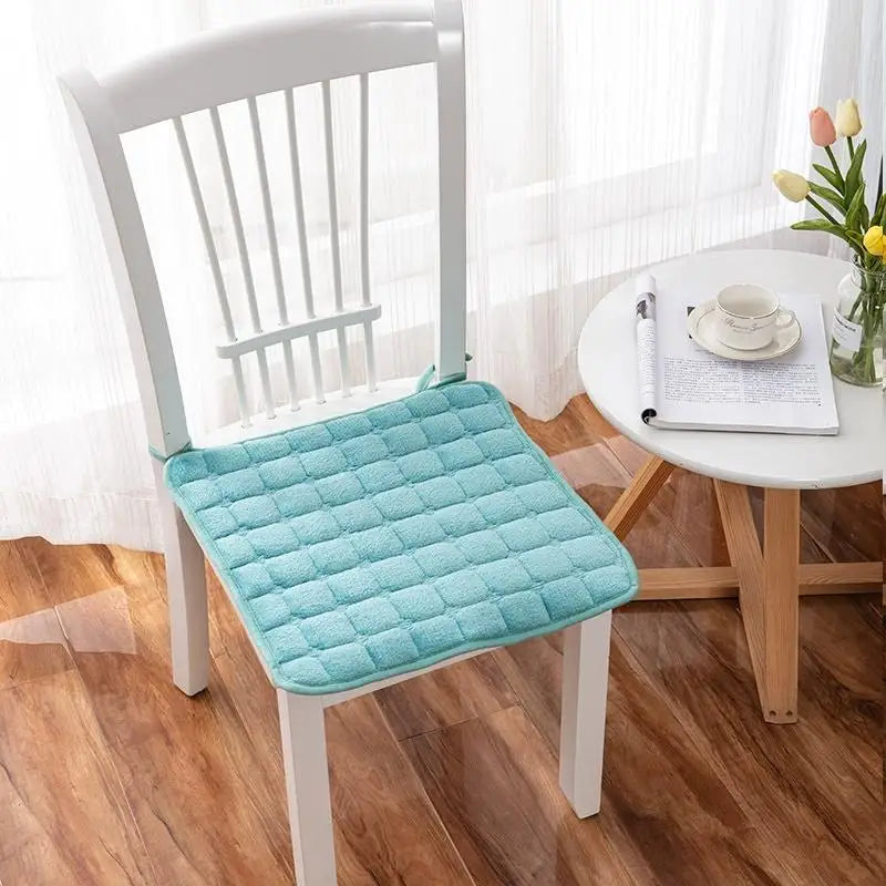 Durable 45x45cm Seat Cushion Plus Velvet Non Slip Car Seat Pad Flannel Square Student Chair Pad Office Home Decor DropShipping HIP