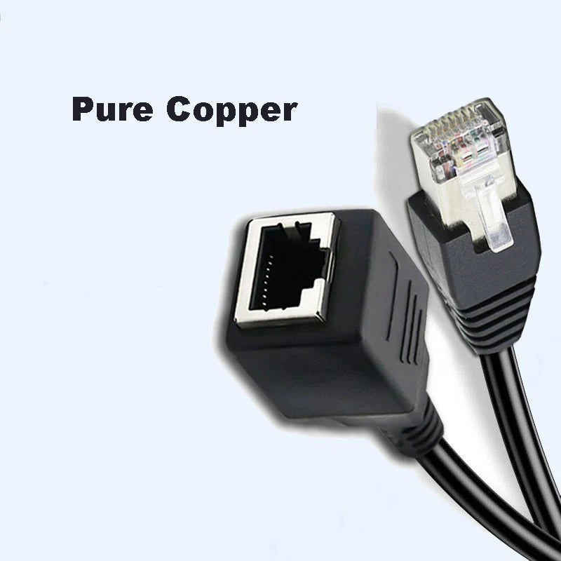 RJ45 CAT5e Network Extension Cable – Male to Female LAN Adapter Network Cable Adapter HIP