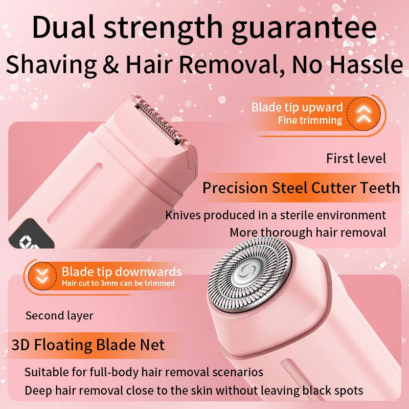 2-in-1 Electric Women's Shaver & Epilator – Legs & Bikini Electric Lady Shaver HIP