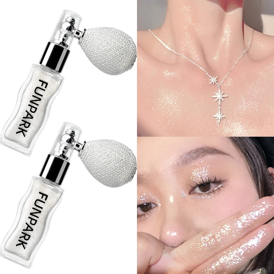 FUNPARK Highlighter Powder – Pearlescent Glow Face & Body Highlighter Powder HIP