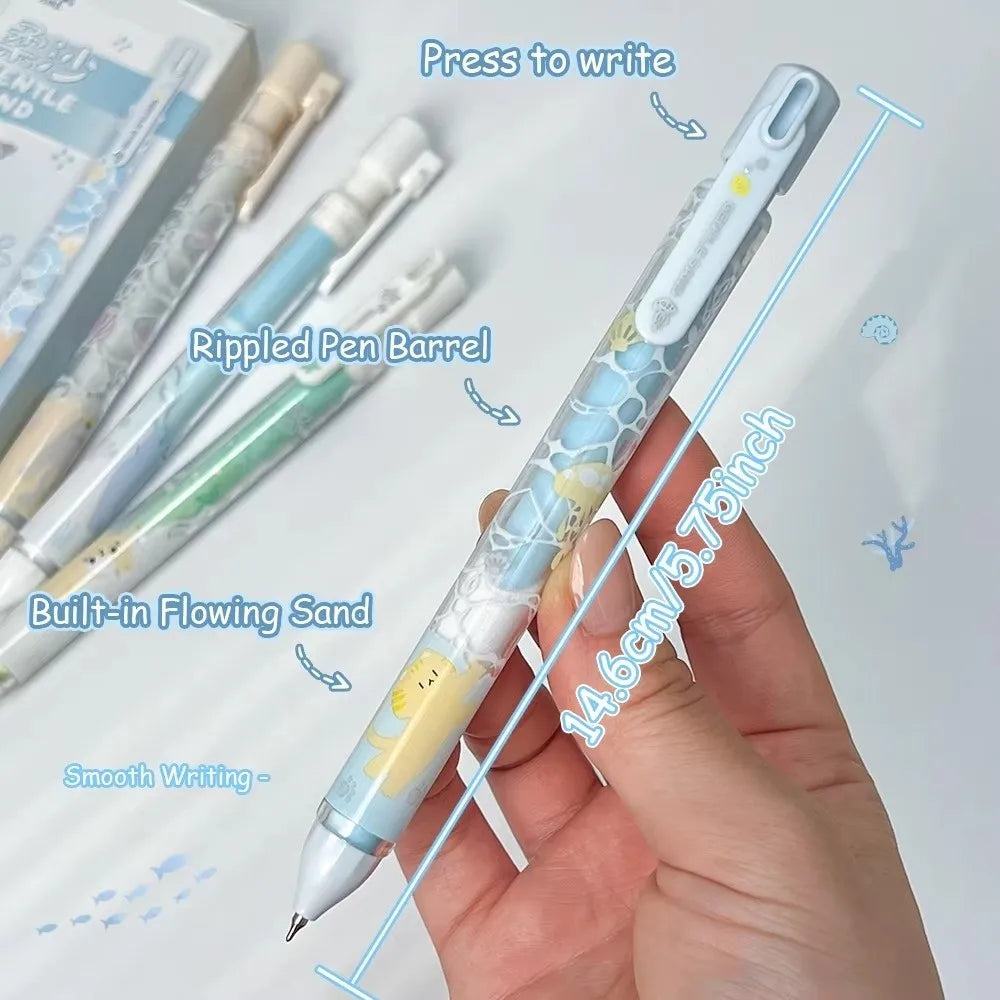 4-Pack Ocean Cat Gel Pens 0.5mm Quick-Dry School & Office Gel Pen Set HIP