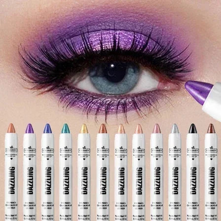 12 Colors Pearlescent Eyeshadow Pencil Waterproof Long Lasting Glitter Shimmer Eye Shadow Pen Eyeliner Stick Eyes Makeup Tools HIP