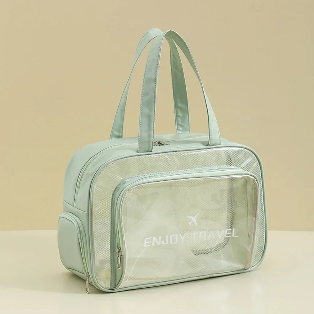 Foldable Gym Swim Tote with Shoe Compartment Sports Backpack for Beach Gym Large Waterproof Wet-Dry Bag Travel Toiletry Bag HIP Green