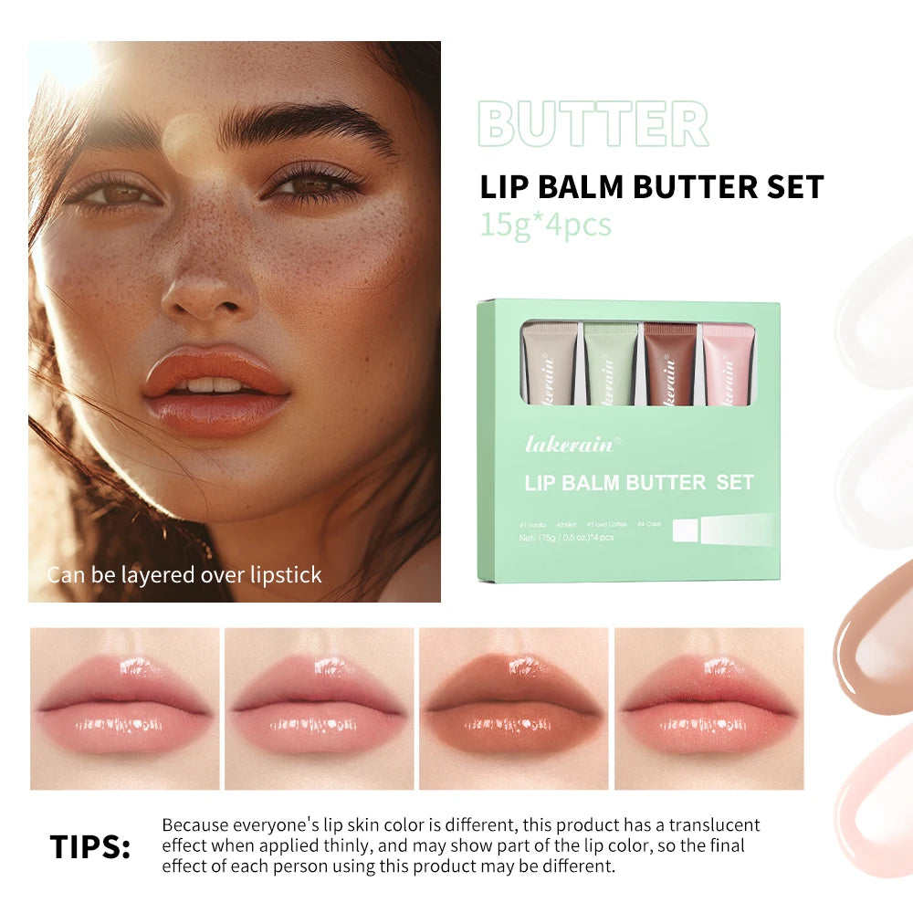 Lip Balm Moisturizing Mirror Lip Gloss Lip Vanilla Pink Sugar Coffee Cake Smell Lipstick Transparent Oil Makeup Lips Care HIP 1pcs1box