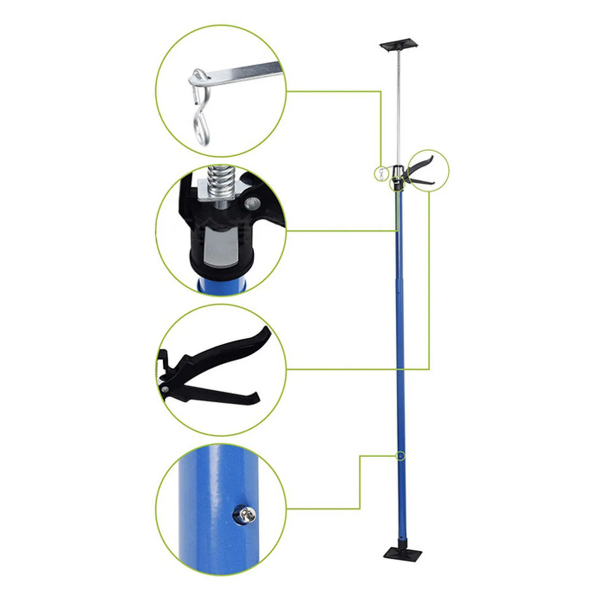 2pcs Cabinet Telescopic Support Rod Robust Non Slip Hanging Cabinet Support Pole Extendable Easily Adjusting for Door Frame HIP