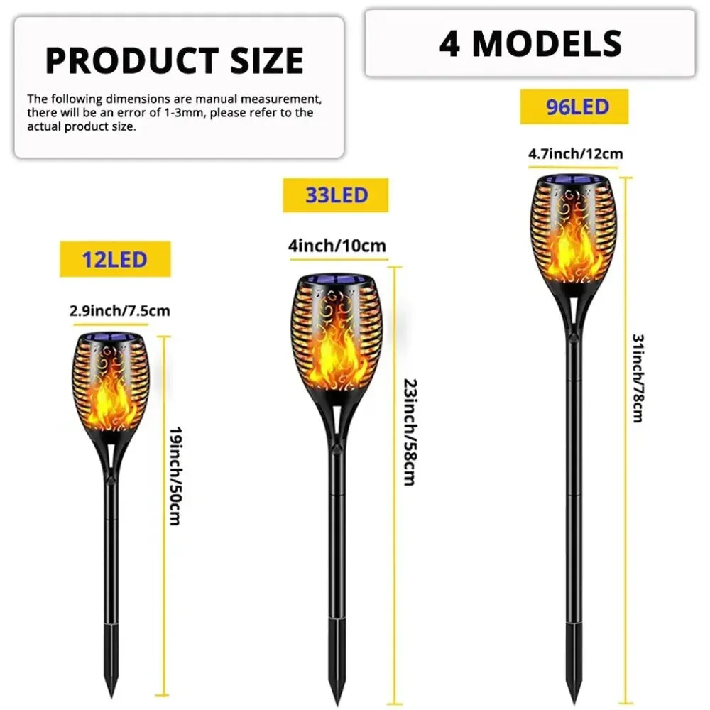 Solar Flickering Torch Light 96 LED – Waterproof Garden Flame Lamp Solar Garden Torch Light HIP