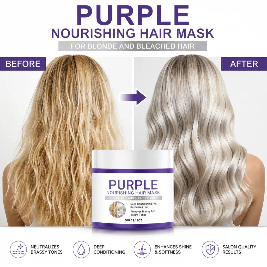 Purple Hair Mask – Deep Conditioning for Blonde & Bleached Hair Purple Hair Mask HIP 1PCS