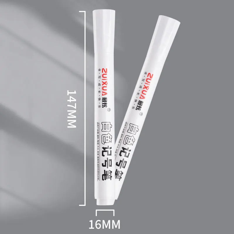 Permanent White Oily Marker Pens – 4 Sizes, Waterproof Art Marker Pen Set HIP