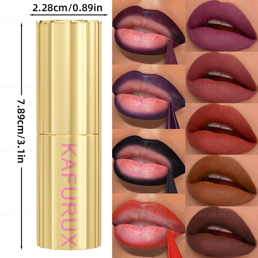 9-Color Matte Gradient Lip Liner Pen – Velvet Finish | KAFURUX Matte Lip Liner Pen HIP