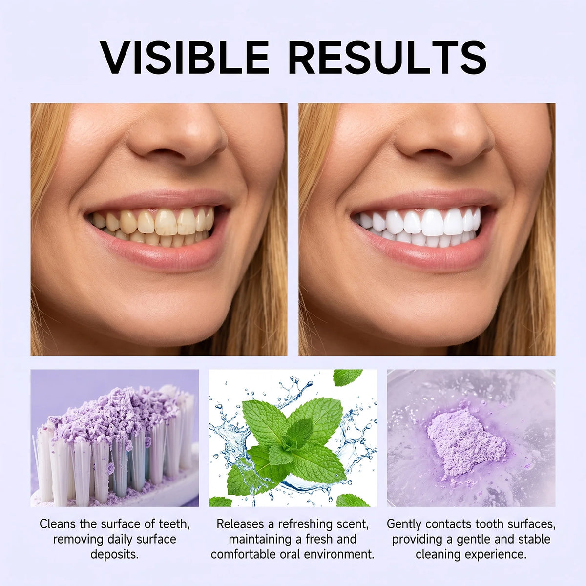 Mint Teeth Brightening Powder – Enamel-Safe Whitening 50g Tooth Whitening Powder HIP