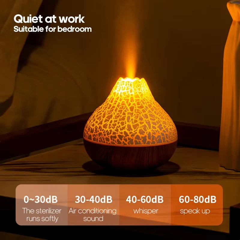 300ml Volcano USB Humidifier – 7-Color Night Light Desktop Desktop Humidifier HIP
