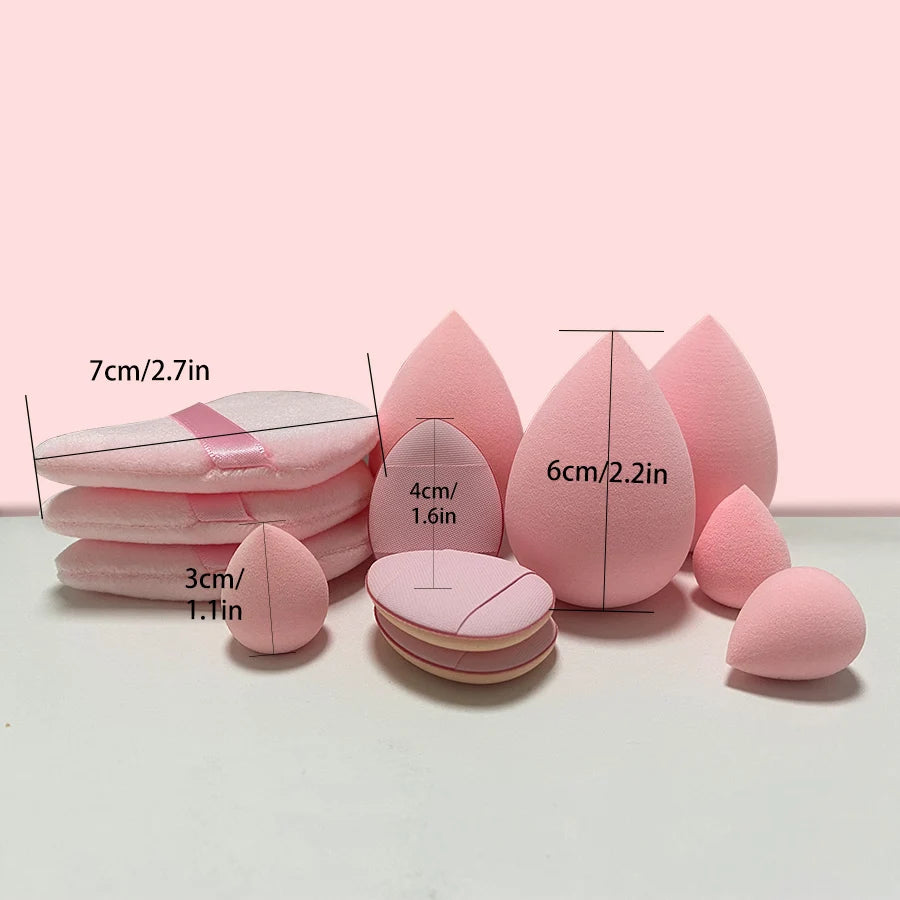 12-Piece Triangle Makeup Sponge Puff Set – Soft Cosmetic Eggs Makeup Sponge Puff HIP