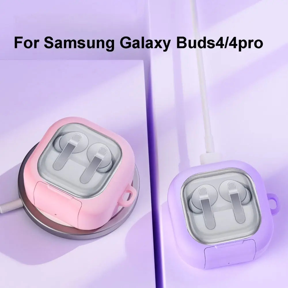 Silicone Case for Samsung Galaxy Buds 4 / 4 Pro – Clear Cover Earphone Case Cover HIP