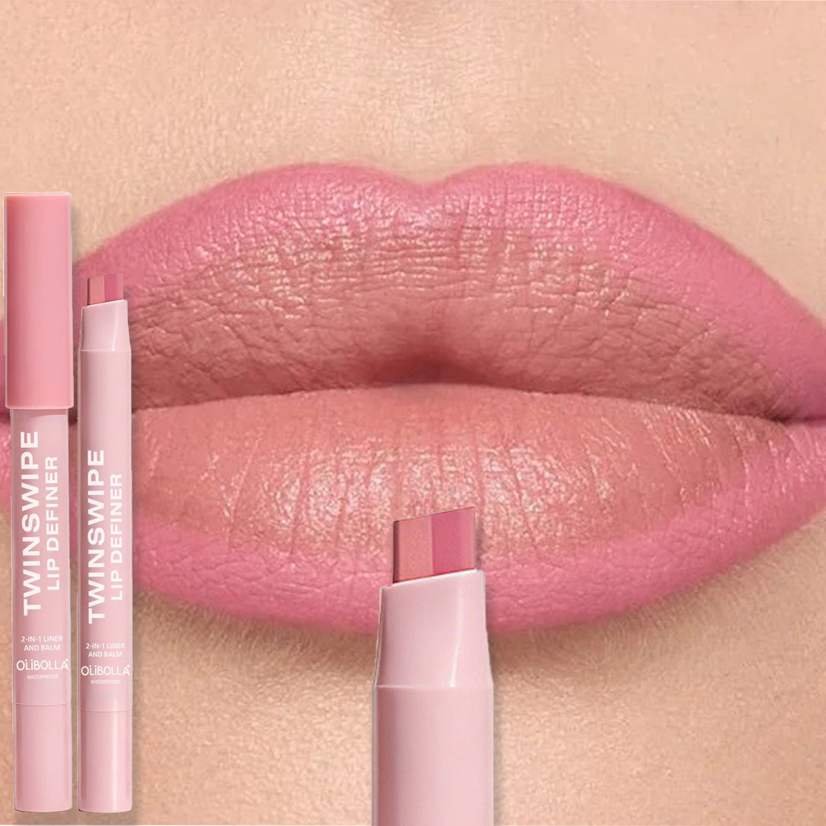 Two Color-Blocking Matte Lipliner Waterproof Durable Not Easy To Take Off Lipstick High Pigment Smooth Lip Outline Maquillage HIP 05 OLIBOLLA
