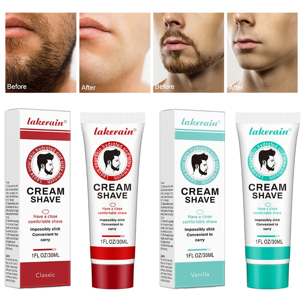 30g Moisturizing Mens Shaving Cream Soft Beard Reduce Friction Comfortable Shave Cream for Man Beard Shaving Foam HIP