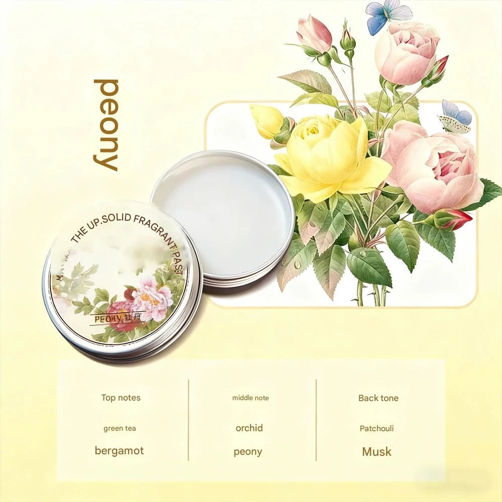Long Lasting Scent for Romantic Souls For Dating Ladies Solid Perfume Exquisite Floral Solid Balm Jasmine Lavender Gardenia Rose HIP 02Peony
