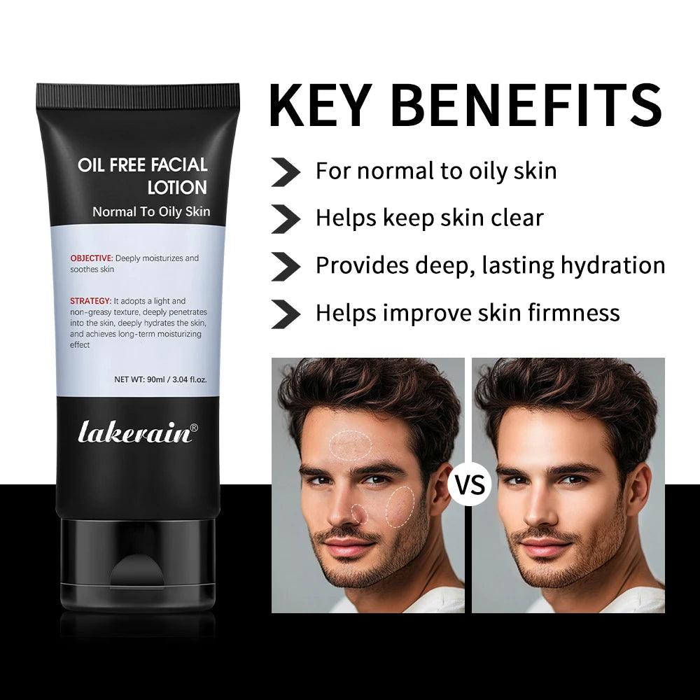Men’s Hydrating Cream Oil Free Facial Lotion Moisturizer for Normal Oily Skin deeply moisturizing hydrating Skincare Firm skin HIP
