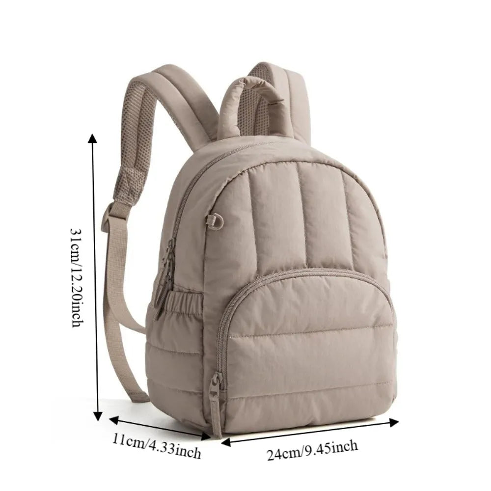 Quilted Mini Backpack Women – Lightweight Water-Resistant Puffer Mini Backpack HIP