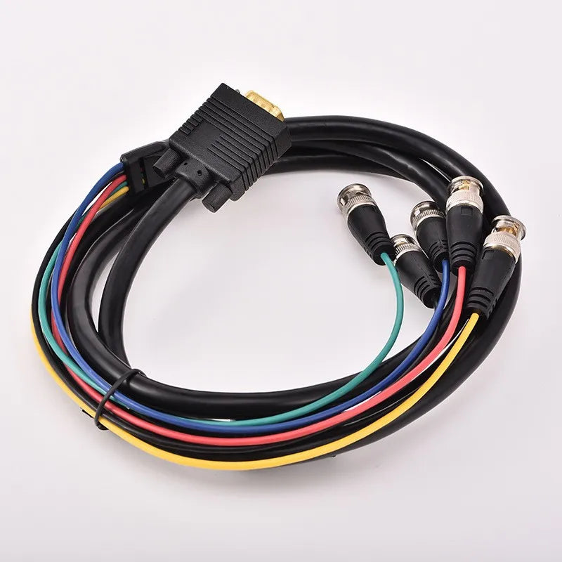 VGA to 5 BNC RGBHV Cable 1080P HD – 1.5m & 3m | OULLX VGA to BNC Cable HIP