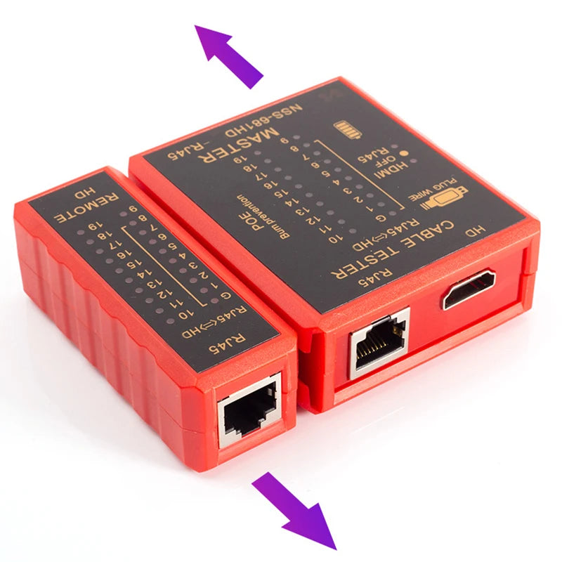 HDMI & RJ45 Cable Tester – POE Protection, 8P8C 6P8C | OULLX Network Cable Tester HIP