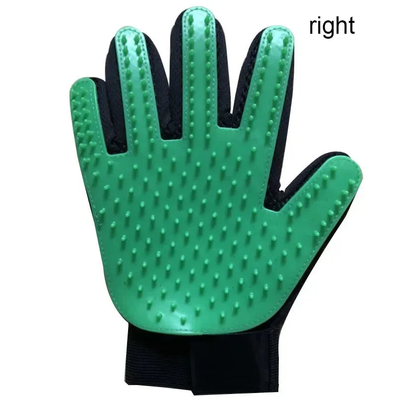Silicone Pet Grooming Glove – Cat & Dog Hair Removal Pet Grooming Glove HIP C790-Green right