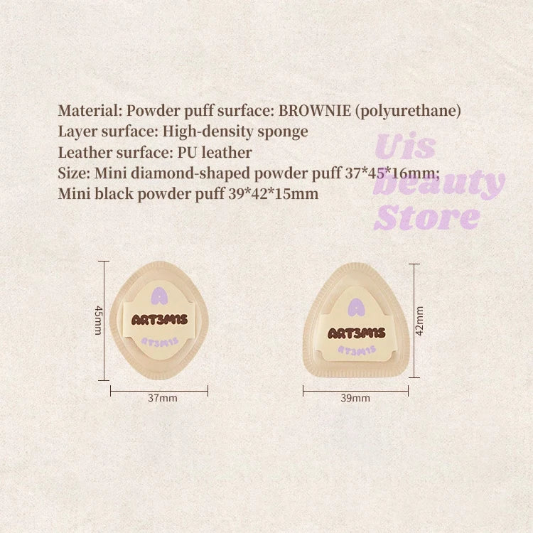 Cushion Powder Puff – Wet & Dry Setting Powder Sponge Makeup Powder Puff HIP Mini diamond-2pcs