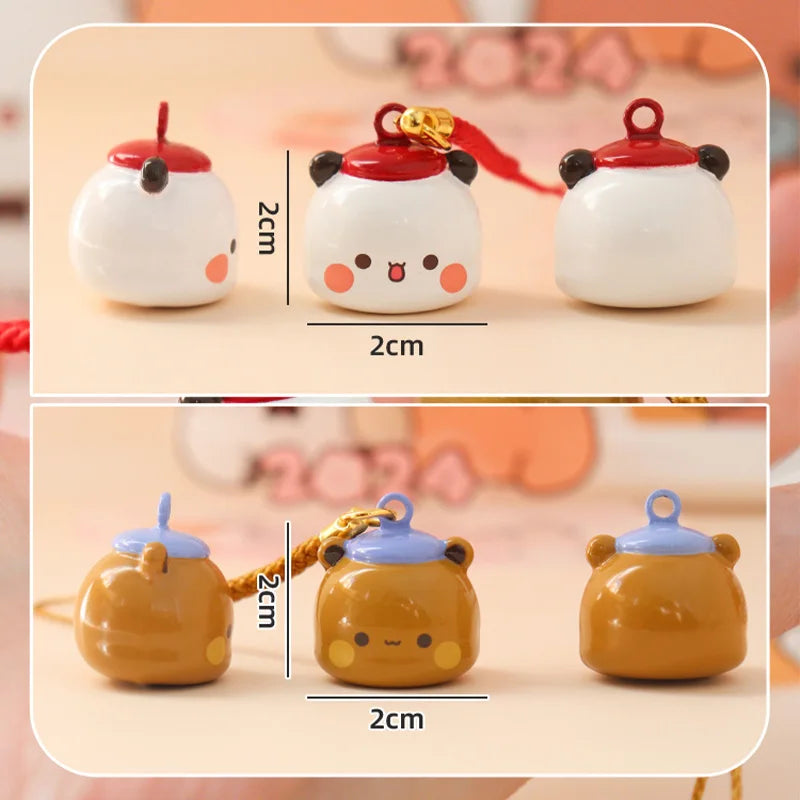 Bubu & Dudu Panda Bell Pendant – Phone Chain & Bag Charm Anime Bag Charm HIP
