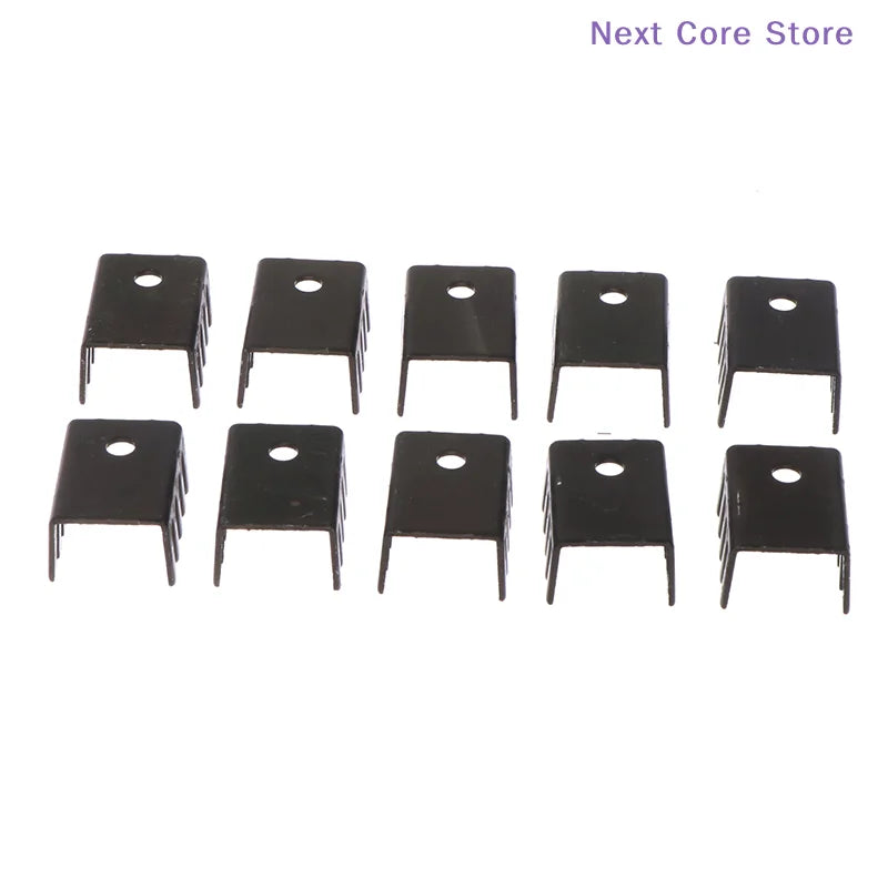 10-Pack TO-220 Aluminum Heatsink for 7805 – 19×15×10mm Electronic Heatsink HIP