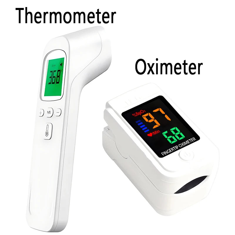 Non-Contact Infrared Thermometer & Finger Pulse Oximeter Health Monitoring Device HIP