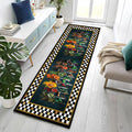 Vintage Checkered Kitchen Runner Rug – Non-Slip & Washable Kitchen Runner Rug HIP 1 40x120cm-Felt